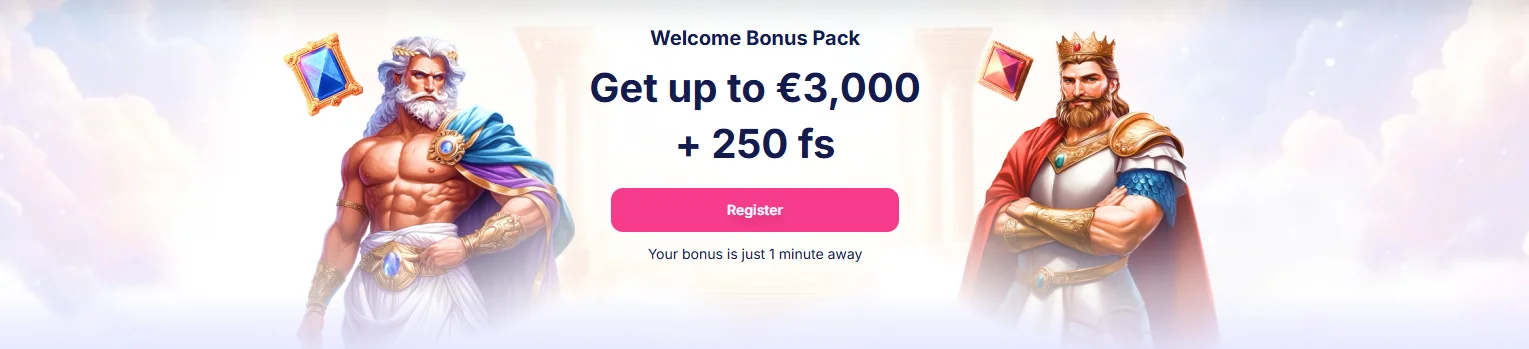 welcome bonus pack up to 3000 euro plus 250 free spins